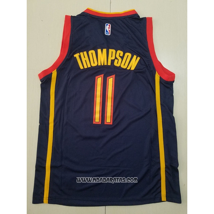 Camiseta Golden State Warriors Klay Thompson #11 Ciudad 2020-21 Negro